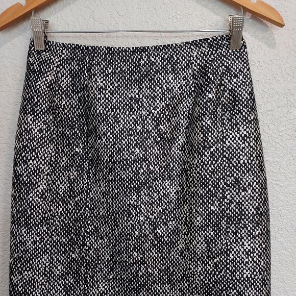 Vintage Rickie Freeman for Teri Jon Black Silk Pencil Skirt Size 4 - Picture 2 of 11